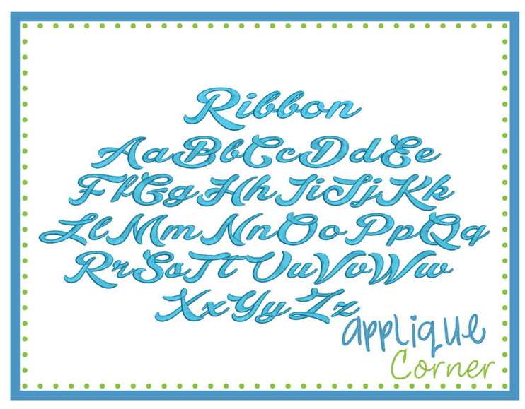 Ribbon Embroidery Font